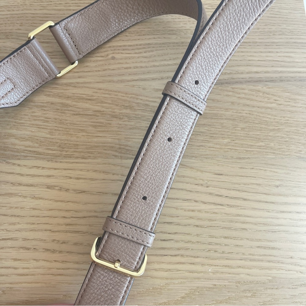 Marc Jacobs The Moto Shot DUSTY BEIGE camera bag pebbled leather crossbody purse - Picture 11 of 13